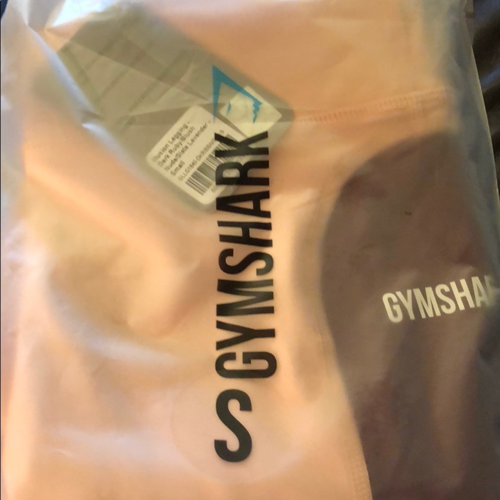 Gymshark Illusion Ruby/Nude/Lavender Leggings - Picture 6 of 7